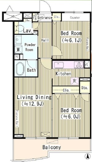 グリーンテラス久が原 3階 間取り図