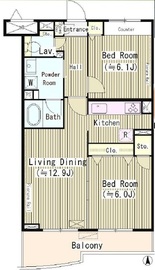グリーンテラス久が原 3階 間取り図