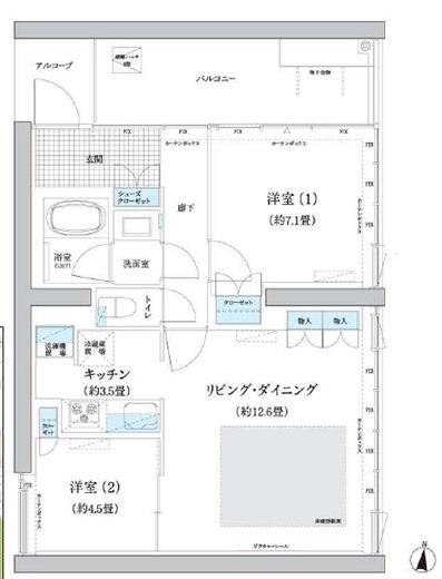 ガーデニエール砧ウエスト 723 間取り図