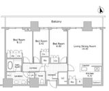 ブランズ渋谷桜丘 24階 間取り図