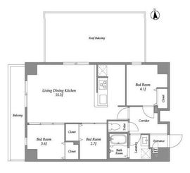 アルファコート葛西 402 間取り図