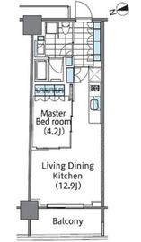 コンフォリア新宿イーストサイドタワー 509 間取り図
