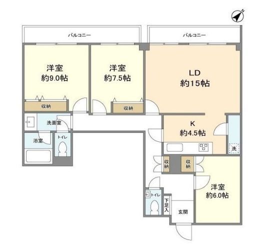 トーカンマンション南青山 1階 間取り図