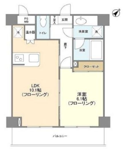 アンビエンテ横浜鴨居 203 間取り図