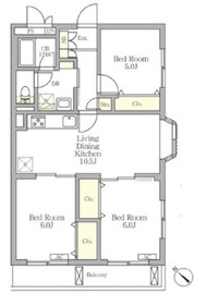 メゾンカルム中落合North 304 間取り図