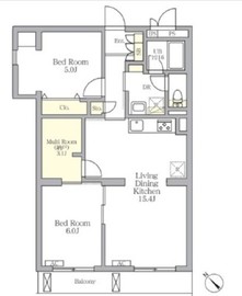 メゾンカルム中落合South 106 間取り図