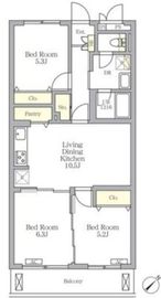 メゾンカルム中落合South 203 間取り図