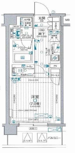 デュオステージ横濱赤門通り 2階 間取り図