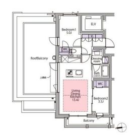 イプセ白金台 501 間取り図