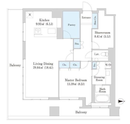 ヨコソーレインボータワーハイツ 1510 間取り図