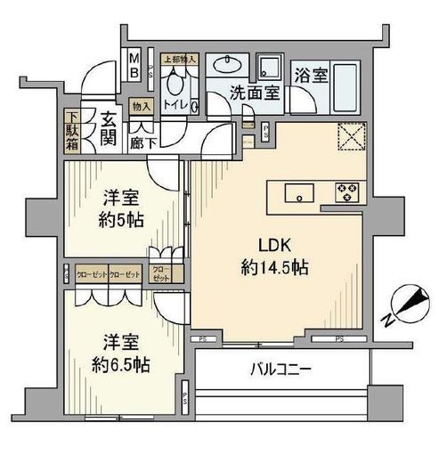 パークハウス小石川 2階 間取り図