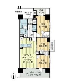 イーストゲートスクエア 2階 間取り図