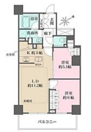 ザ・パークハウス三田ガーデン レジデンス&タワー 2階 間取り図