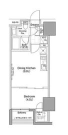 ザ・パークハビオ横浜関内 1403 間取り図