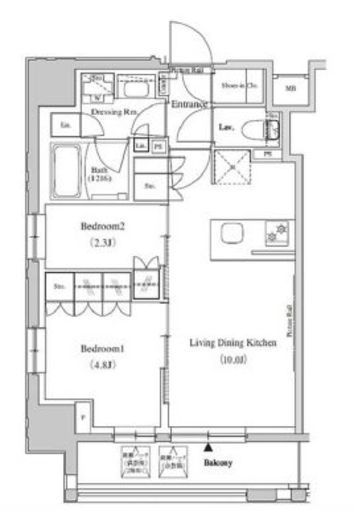 ザ・パークハビオ蕨 1001 間取り図