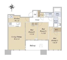 シティタワー武蔵小杉 31階 間取り図