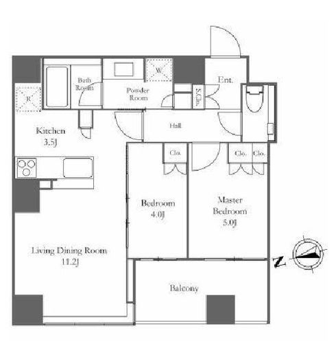 クラッシィタワー新宿御苑 9階 間取り図