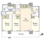 シティタワー新宿 31階 間取り図