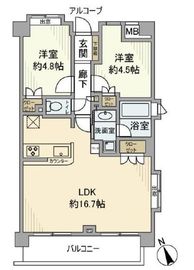 菱和パレス島津山 4階 間取り図