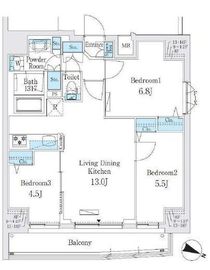 プライムブリス板橋本町 1301 間取り図