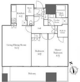 麻布台ヒルズレジデンスB 19階 間取り図