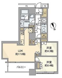 勝どきザ・タワー 19階 間取り図