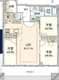 パークタワー勝どきミッド/サウス 18階 間取り図
