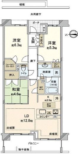 プラウド杉並高井戸 1階 間取り図