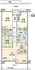 プラウド杉並高井戸 1階 間取り図