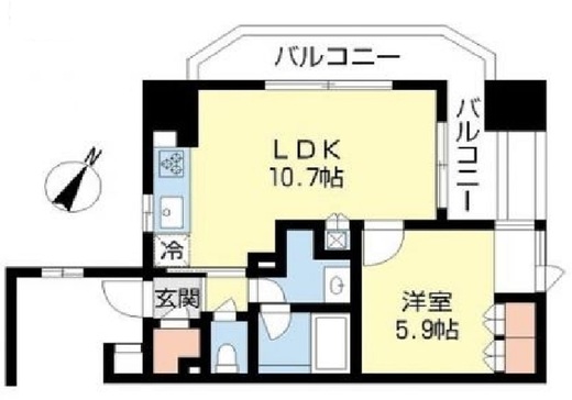 レフィール神保町 2階 間取り図