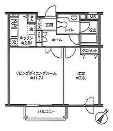 参宮橋マンション 103 間取り図