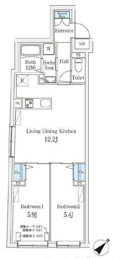 Aglaia千石 104 間取り図