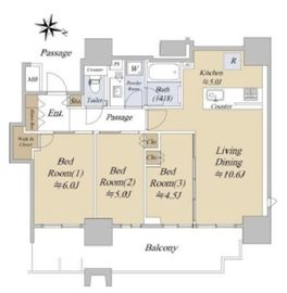 シティタワーズ板橋大山ノースタワー 12階 間取り図