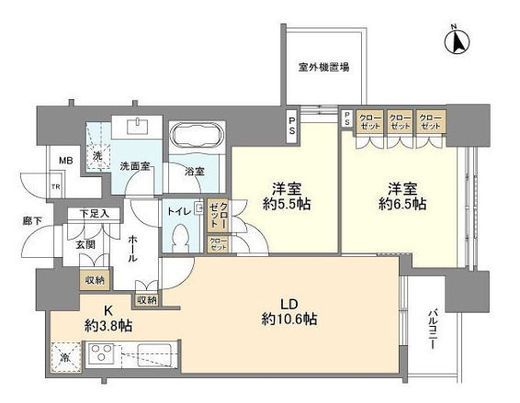 ザ・タワーズ台場 ウエスト 11階 間取り図