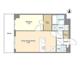 メゾンドオンディーヌ 212 間取り図