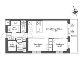 ルーウェ東大泉 607 間取り図