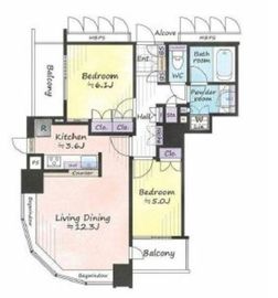 シティタワー大崎ステーションフロント 6階 間取り図
