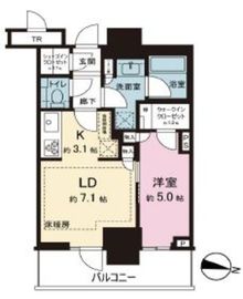 パークタワー西新宿 811 間取り図