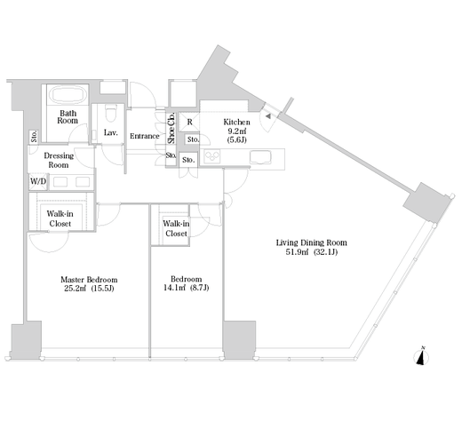 ラ・トゥール新宿 3212 間取り図