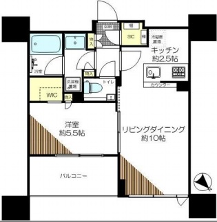 グランドミレーニア タワー＆スイート 8階 間取り図