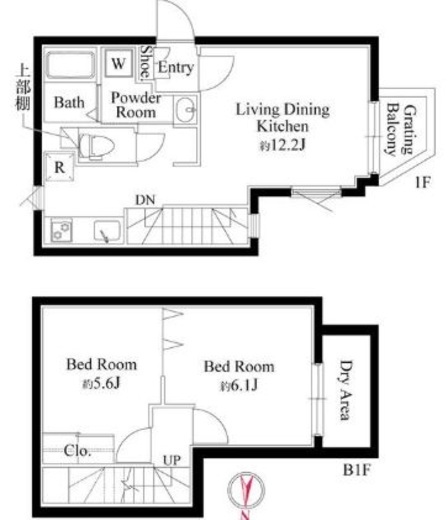 グランパセオ中目黒Ⅱ 103 間取り図