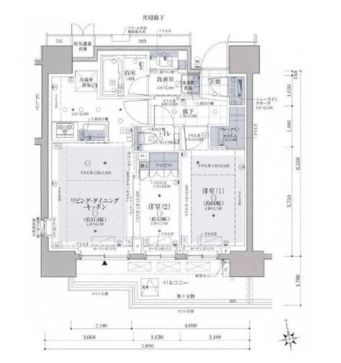 クレヴィア新御徒町 8階 間取り図