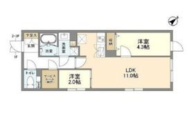 ウェルスクエア洗足 102 間取り図