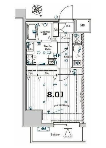 メイクスデザイン門前仲町ガーデン 4階 間取り図