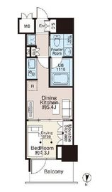 ベルファース森下フォレスト 202 間取り図