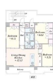 TIMELESS麻布十番 602 間取り図
