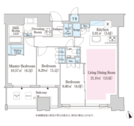 中野ステーションレジデンス 1106 間取り図