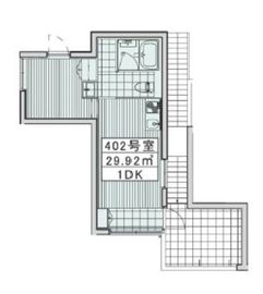 サザンビュー池尻 4階 間取り図
