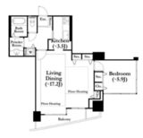 河田町ガーデン 1-1110 間取り図