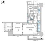 パークアクシス横浜反町公園 502 間取り図